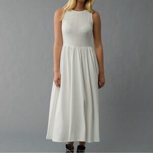 American Eagle Outfitters White Midi Dress
